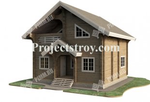 Проект деревянного дома 8 на 8 м