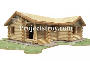 Проект одноэтажного деревянного дома
